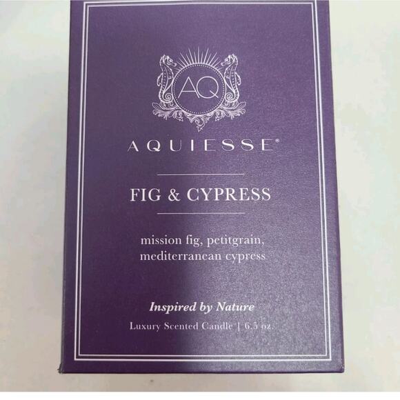AQUIESSE soy inspired by nature fig & cypress 6.5 ounce luxury candle . - Picture 2 of 6